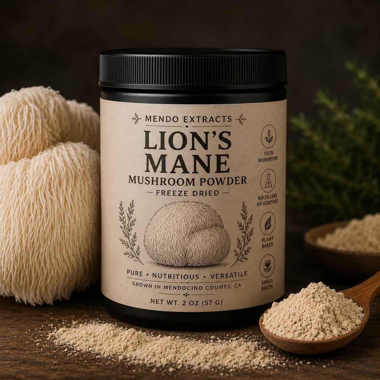 Lions mane powder - 2oz