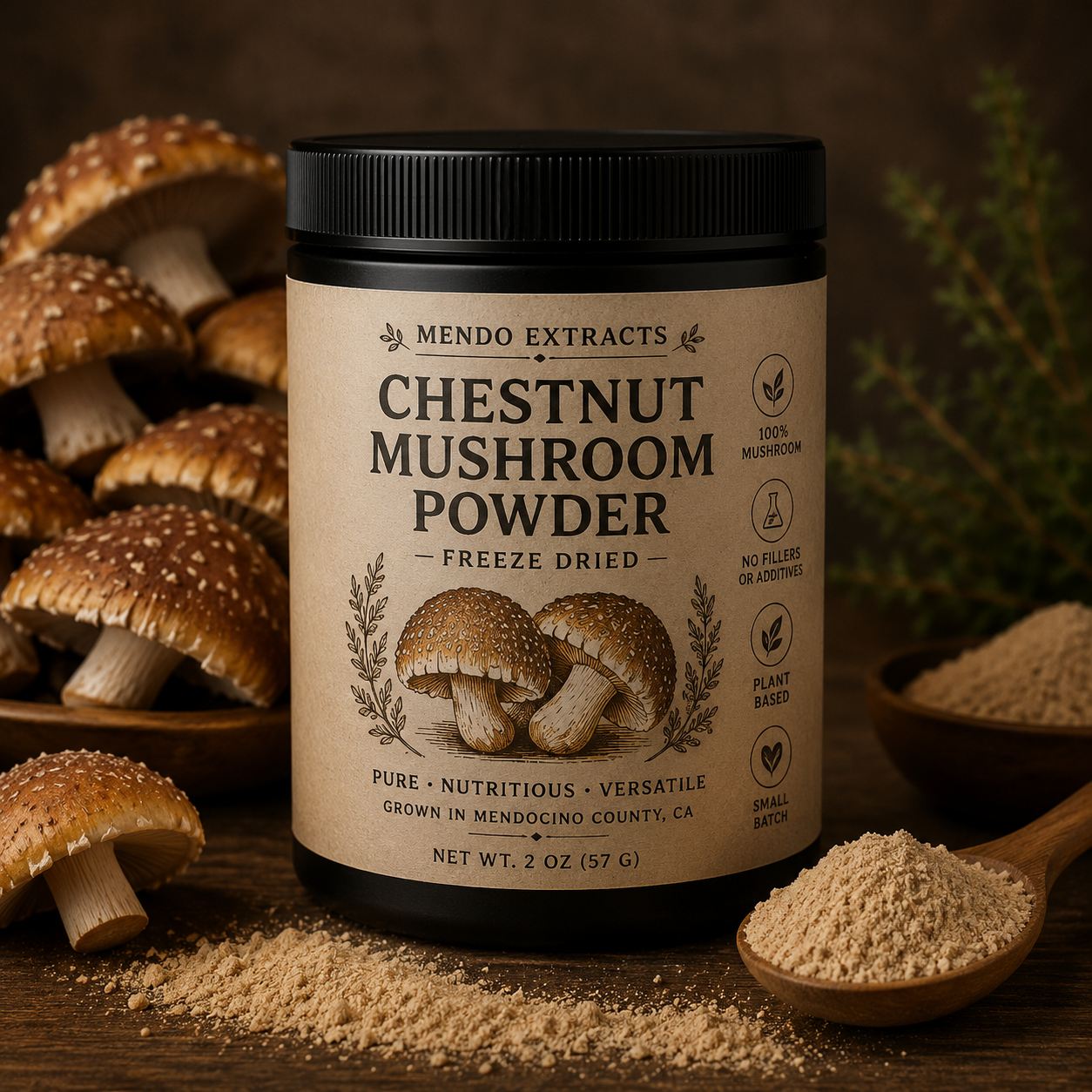 Chestnut mushroom powder - 2oz