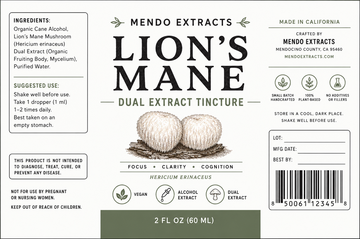 Lion’s Mane Tincture 2oz